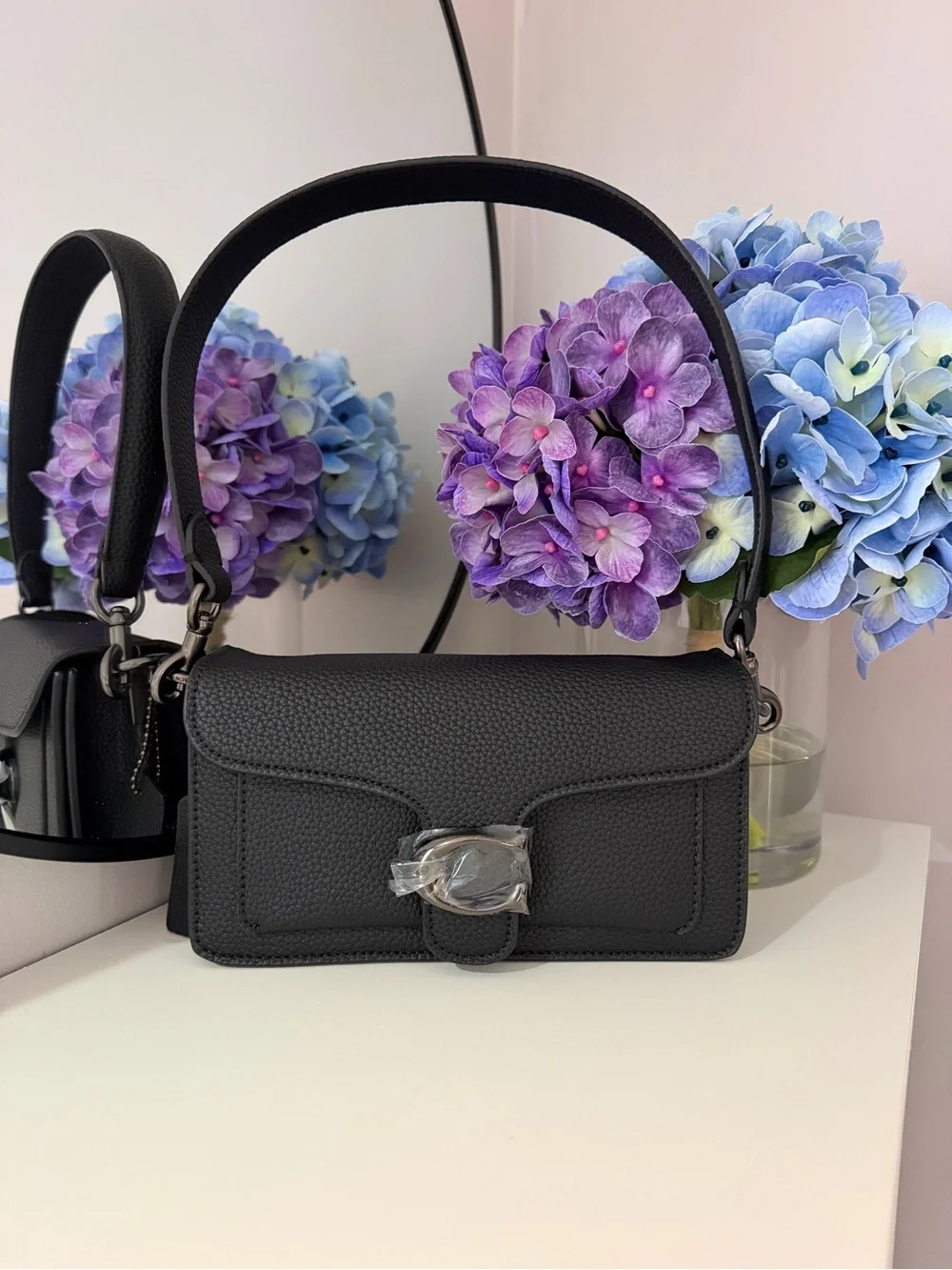 Coach Tabby 20 Black Leather Top-Handle Women's Bag